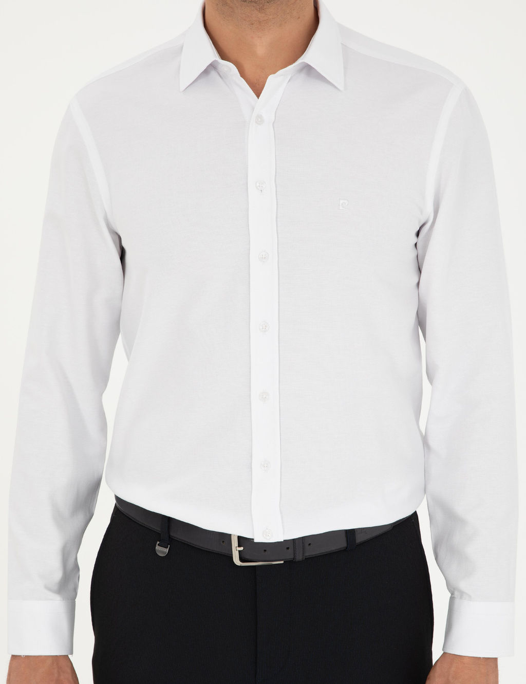 Beyaz Oxford Slim Fit Uzun Kollu G_mlek