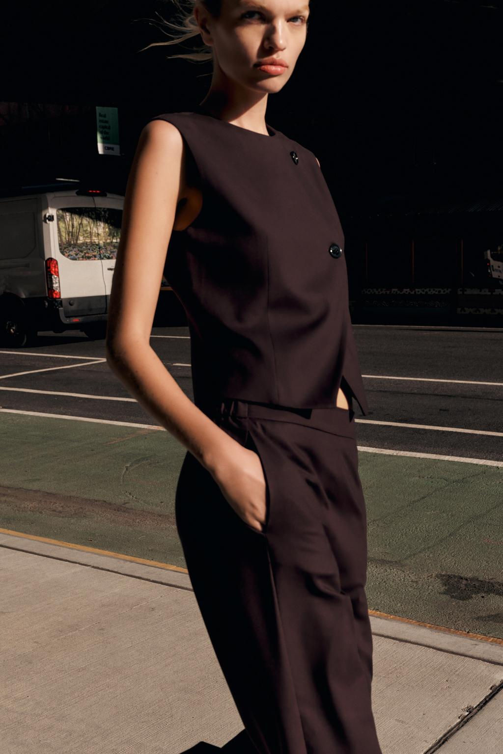 ZW COLLECTION BUTTONED WAISTCOAT TOP - Zara фото 2