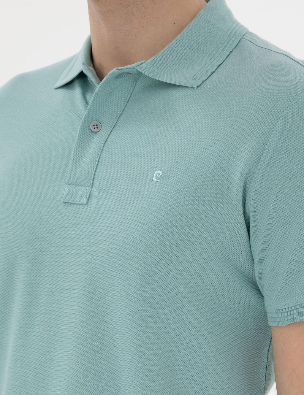 Koyu Mint Slim Fit K_vr_lmaz Polo Yaka Basic Ti__rt - Pierre cardin фото 7