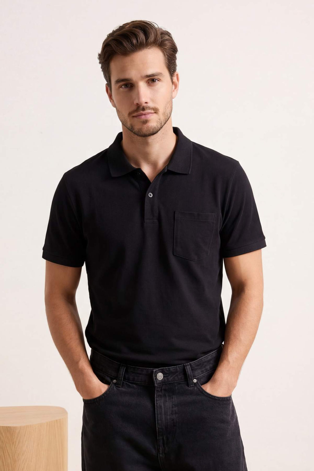 Ekru Regular/Rahat %100 Pamuk Tek Cepli Polo Yaka T-shirt TMNSS26PO00018 - Trendyolmilla фото 11