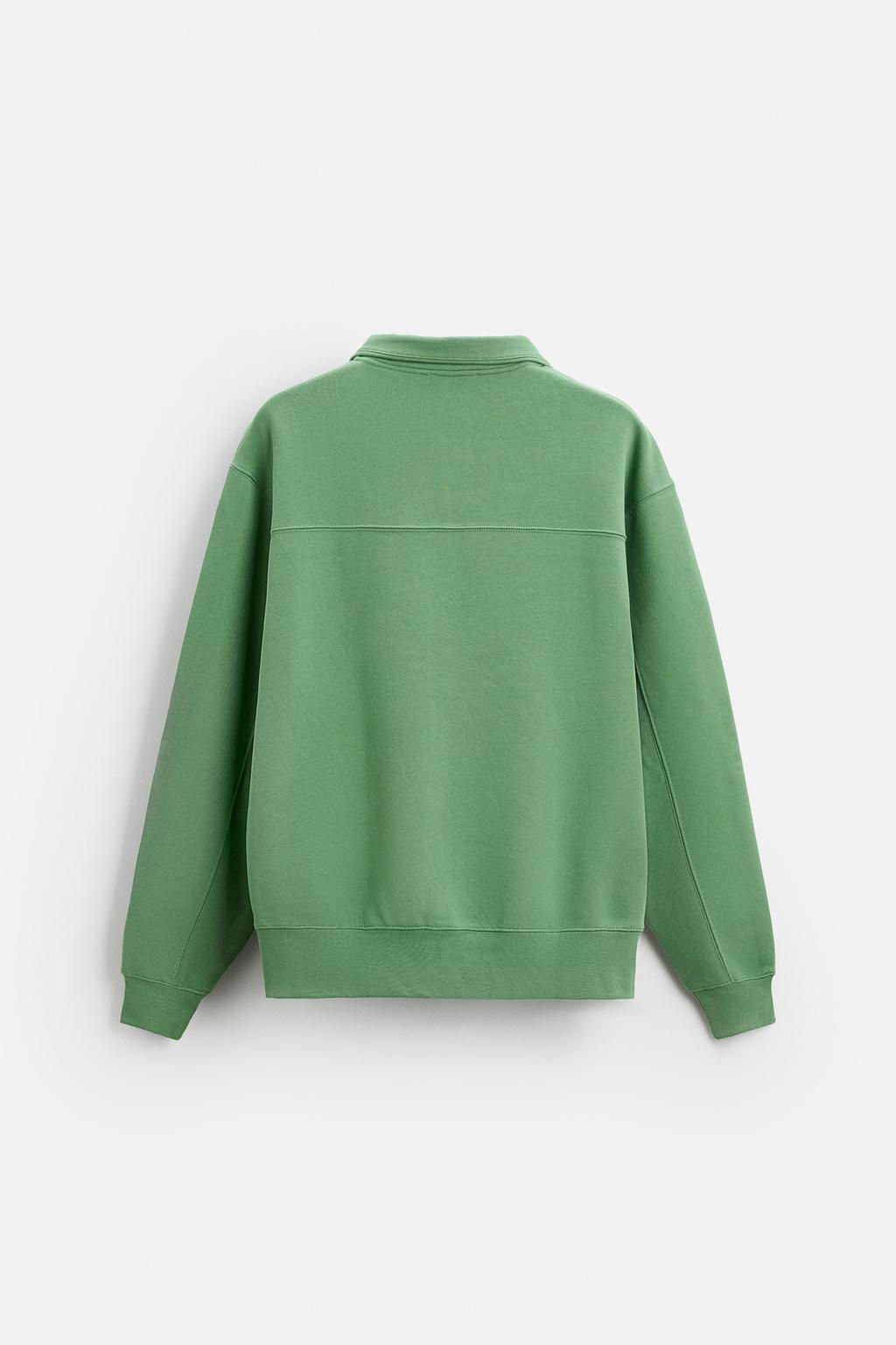 BASIC QUARTER ZIP SWEATSHIRT - Zara фото 49