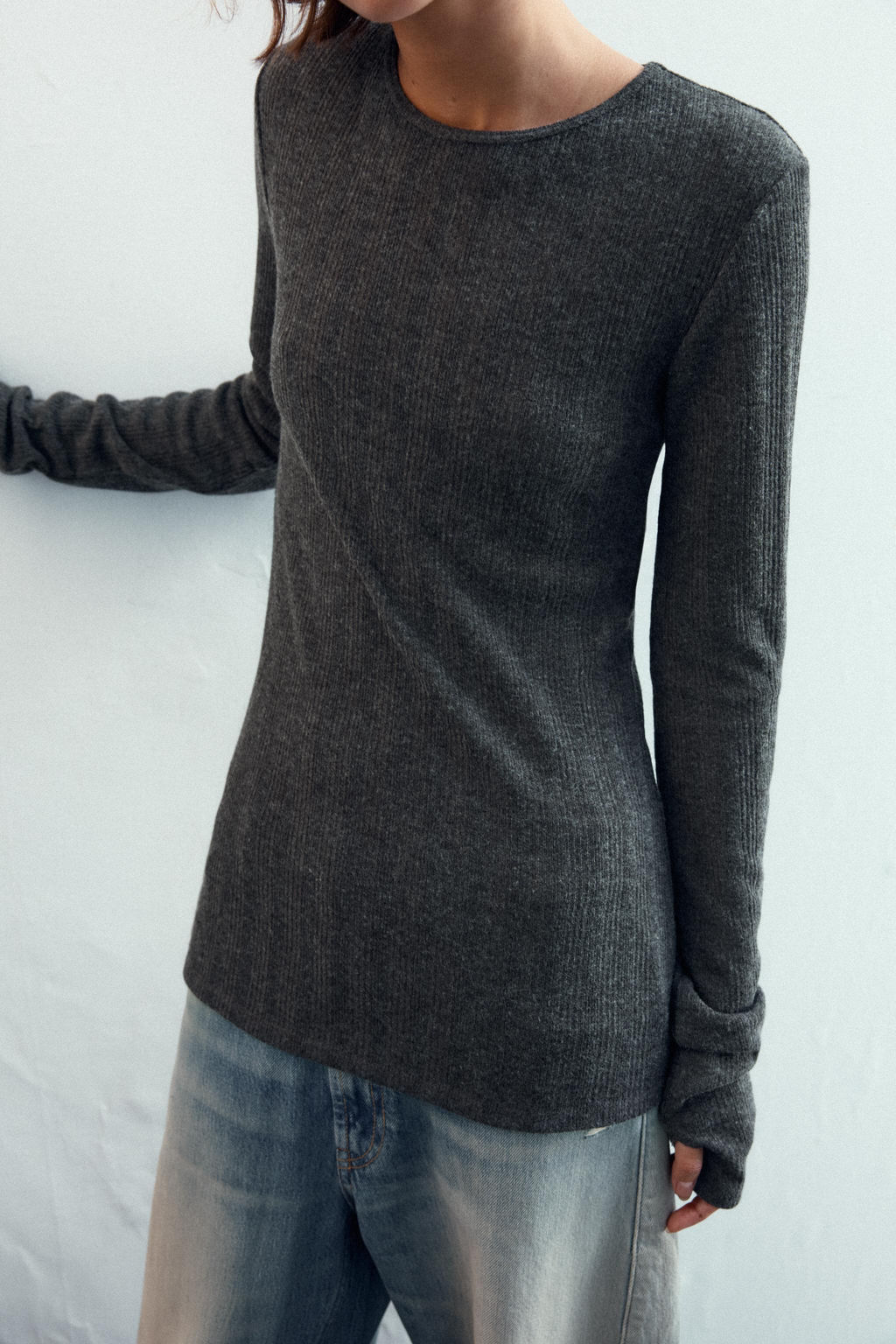 SOFT RIB T-SHIRT - Zara фото 2