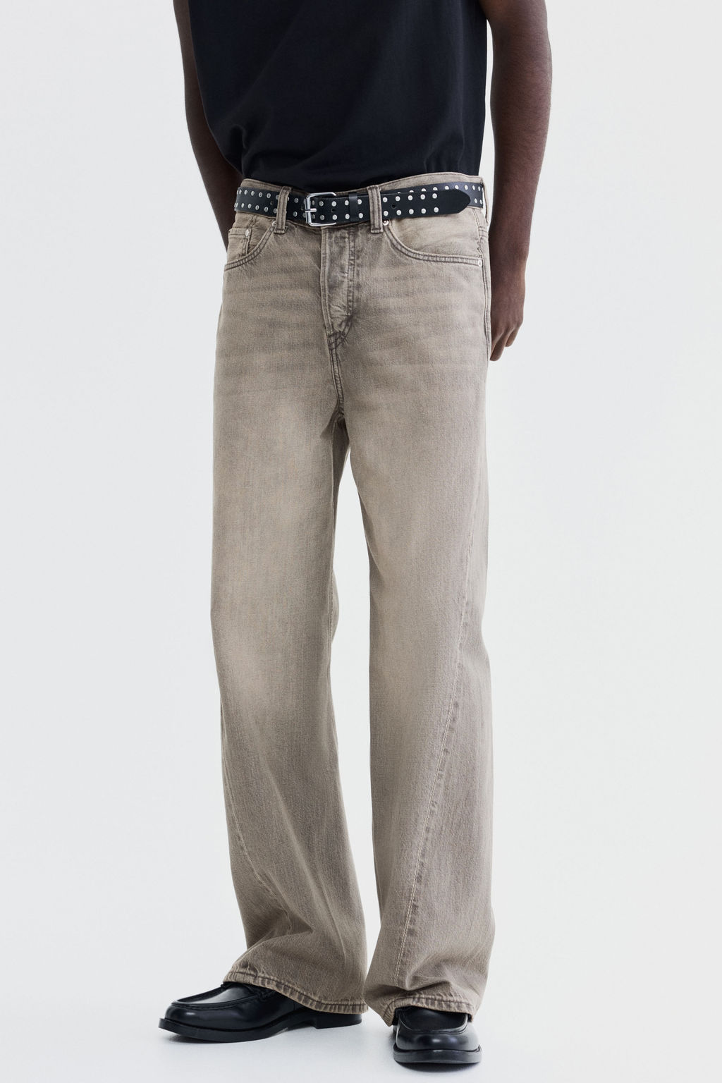 Vaquero recto con costuras giradas Loose Fit - H&m фото 5