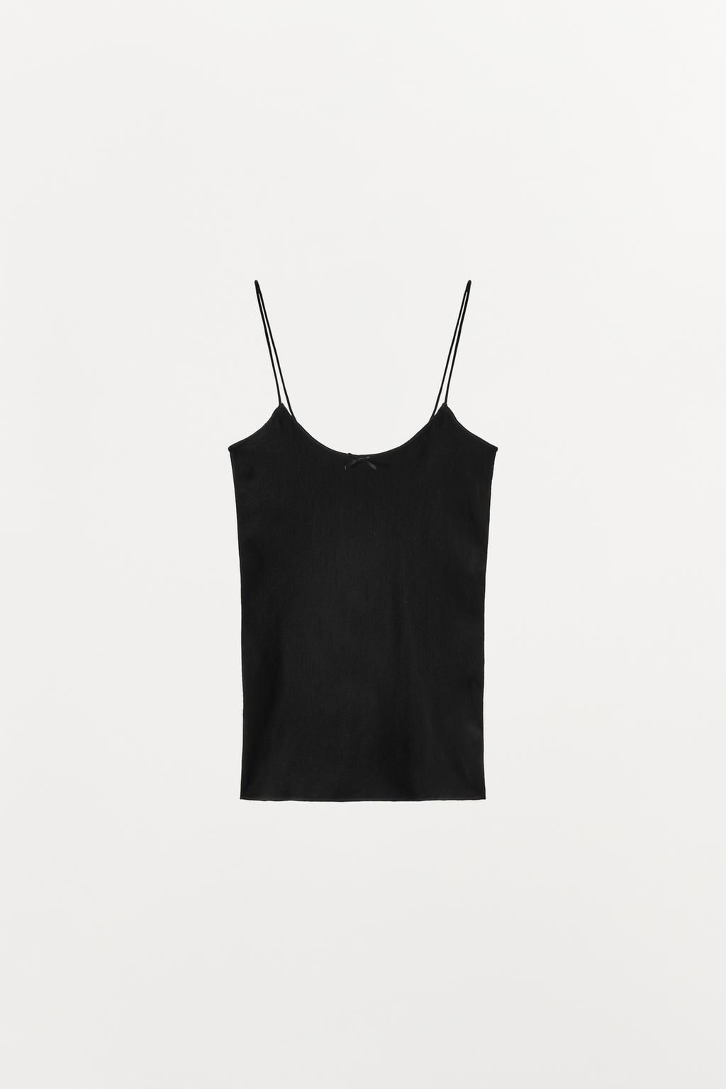 POINTELLE STRAPPY TOP WITH SATIN BOW - Zara фото 13