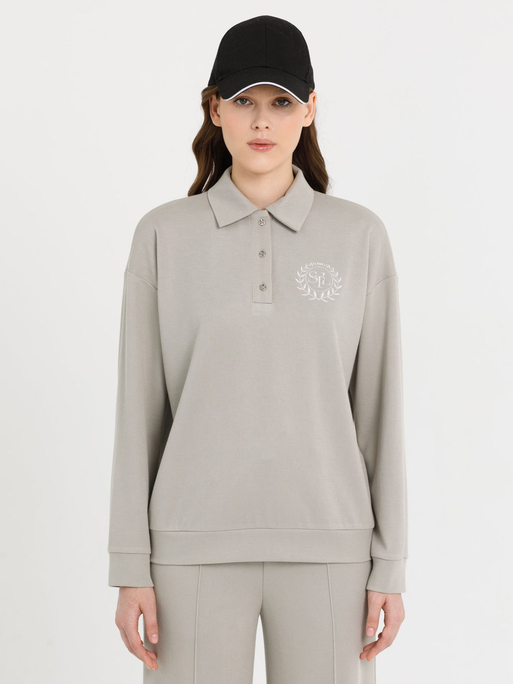 Джемпер-поло с вышивкой - Stilla фото 3