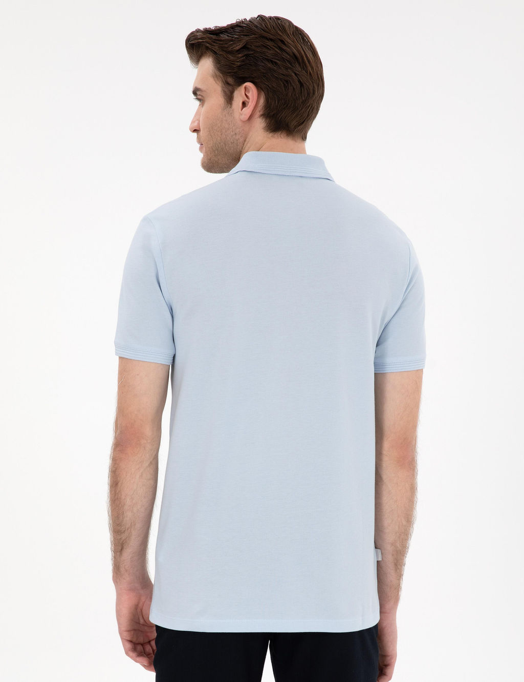 A__k Mavi Slim Fit K_vr_lmaz Polo Yaka Basic Ti__rt - Pierre cardin фото 12