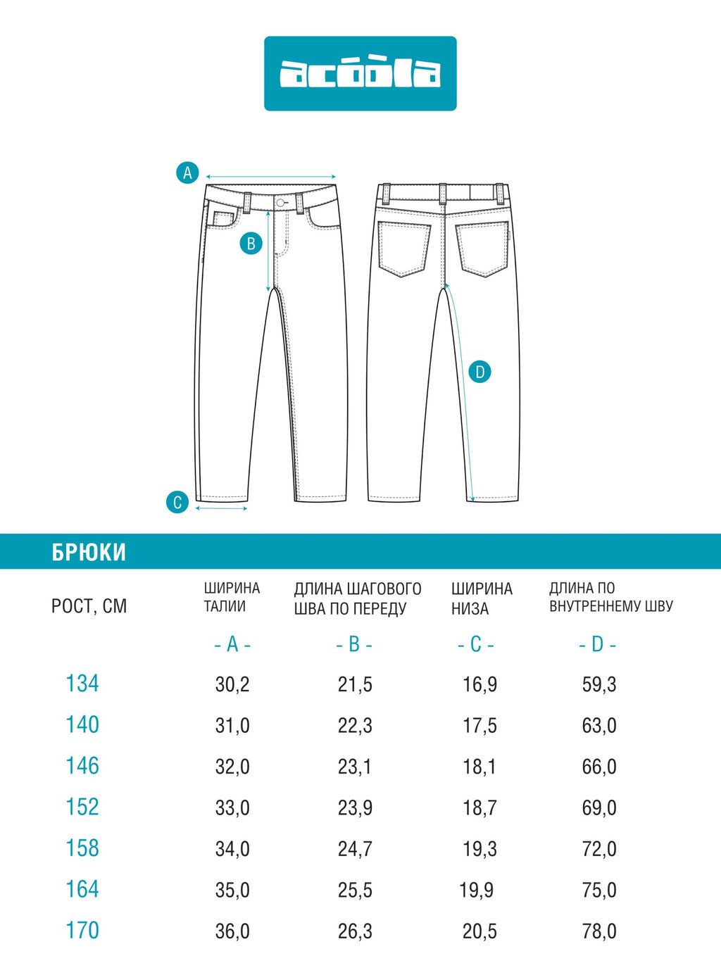ACOOLA / Брюки джинсовые детские для мальчиков Laris голубой  фото 5