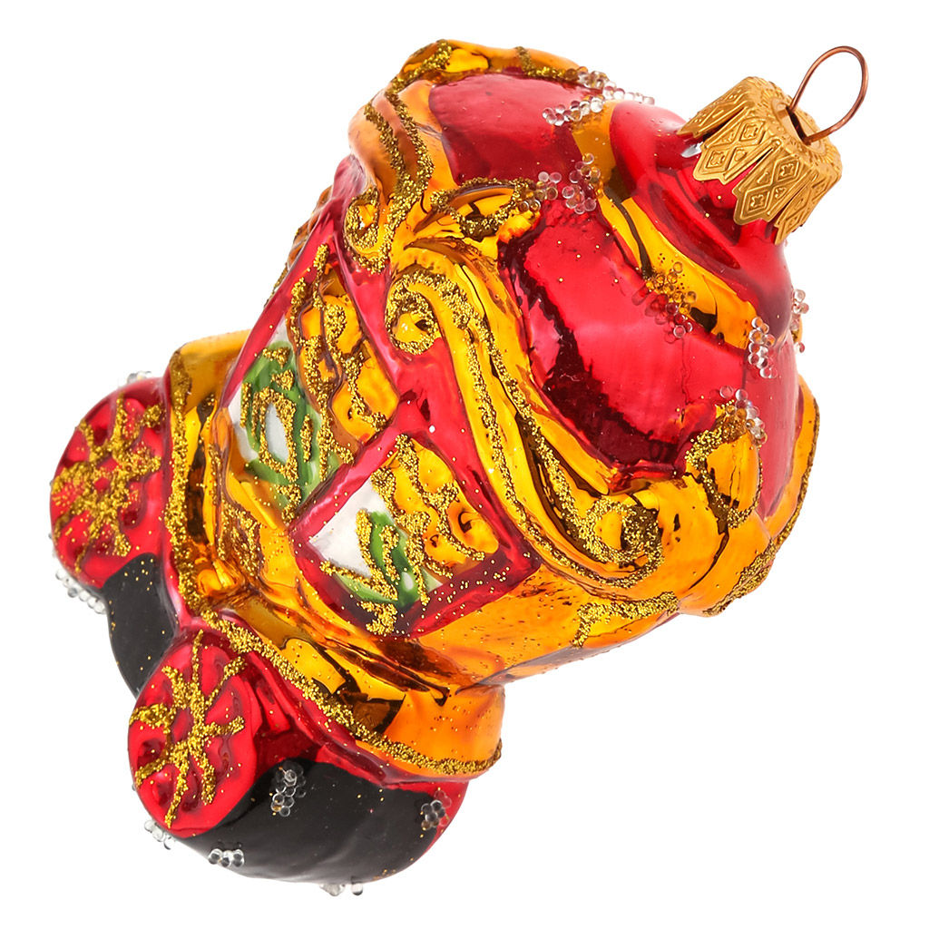 Елочная игрушка фигурка стеклянная Сказочная карета h10,5см, ручная художественная роспись, подарочная упаковка (Россия) - Домашняя мода фото 5