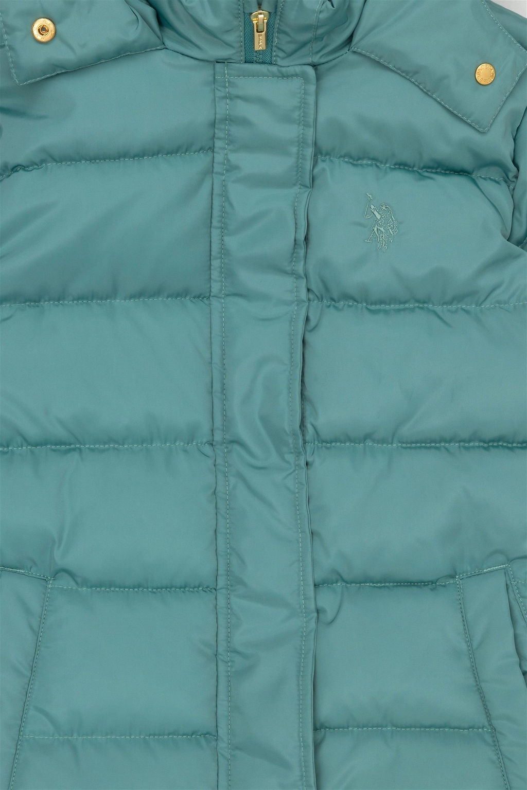 U. S. Polo Assn Мятное пальто с капюшоном для девочки - U.s. polo assn фото 8