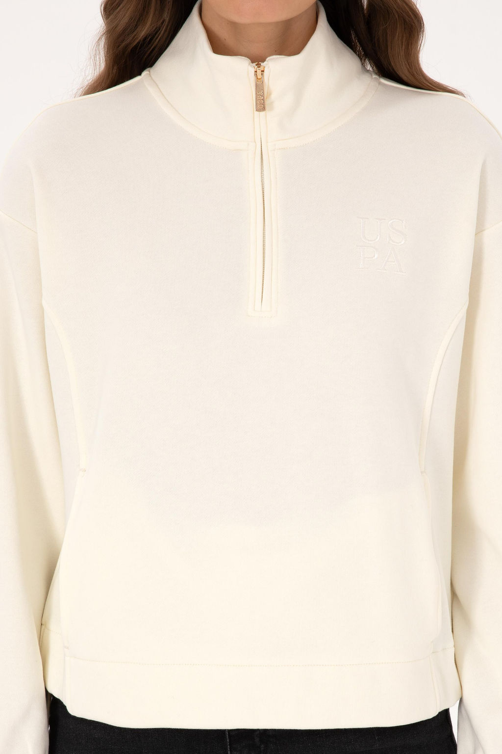 Kad_n Krem Sweatshirt - U.s. polo assn фото 6