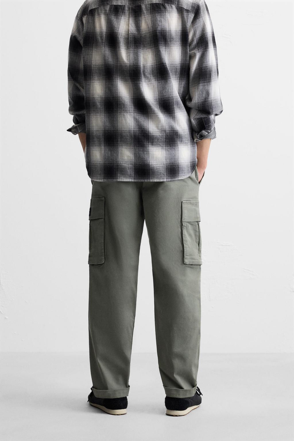 RELAXED FIT CARGO TROUSERS - Zara фото 28