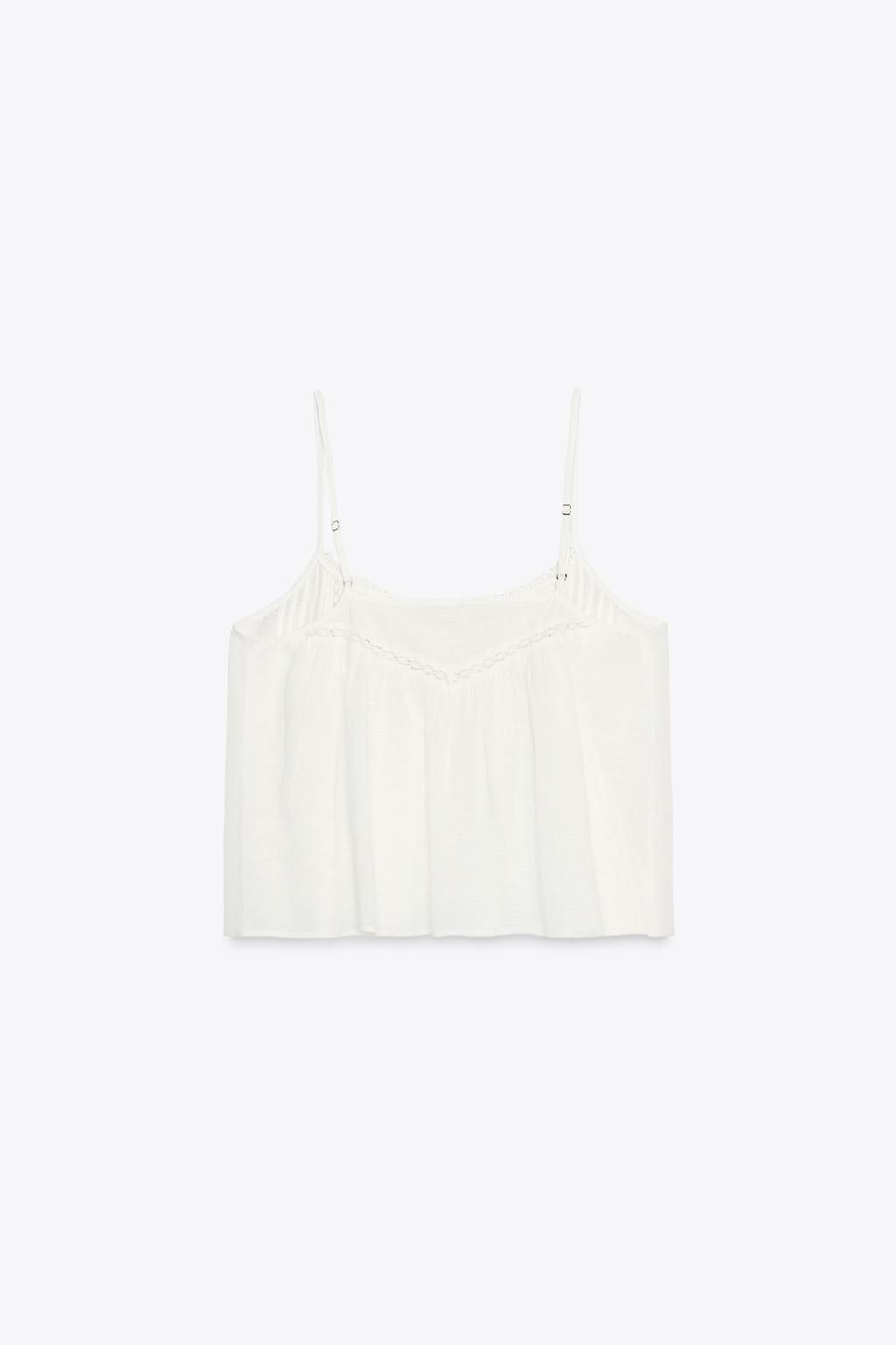 EMBROIDERED COTTON TOP - Zara фото 10