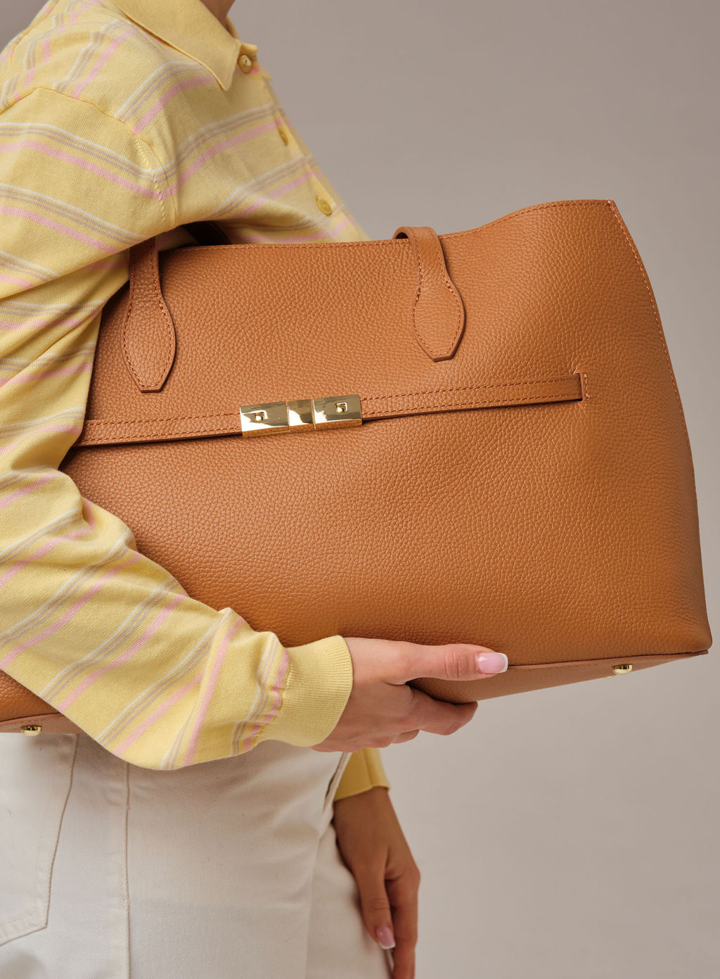 Кожаная сумка Bossy DBR 31382 коричневый лист  фото 7