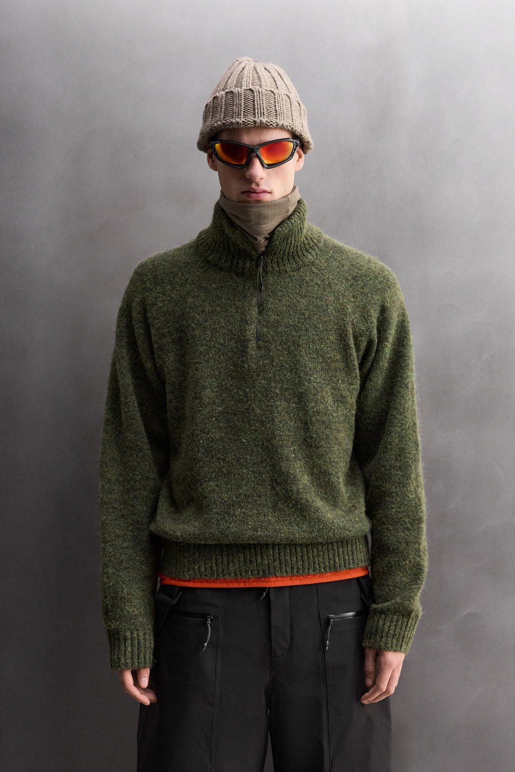 WOOL BLEND QUARTER-ZIP JUMPER - Zara фото 11