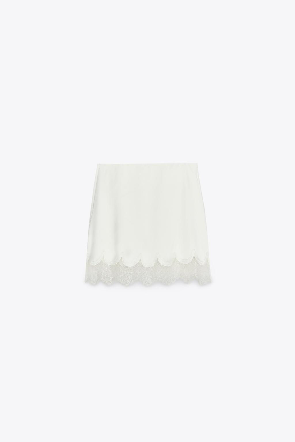 SATIN BANDEAU TOP WITH LACE - Zara фото 8