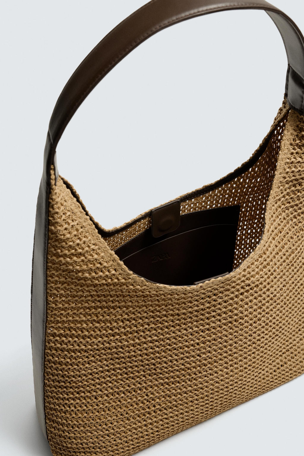 BOLSO SHOPPER TRENZADO / Blanco Crudo - Zara фото 6