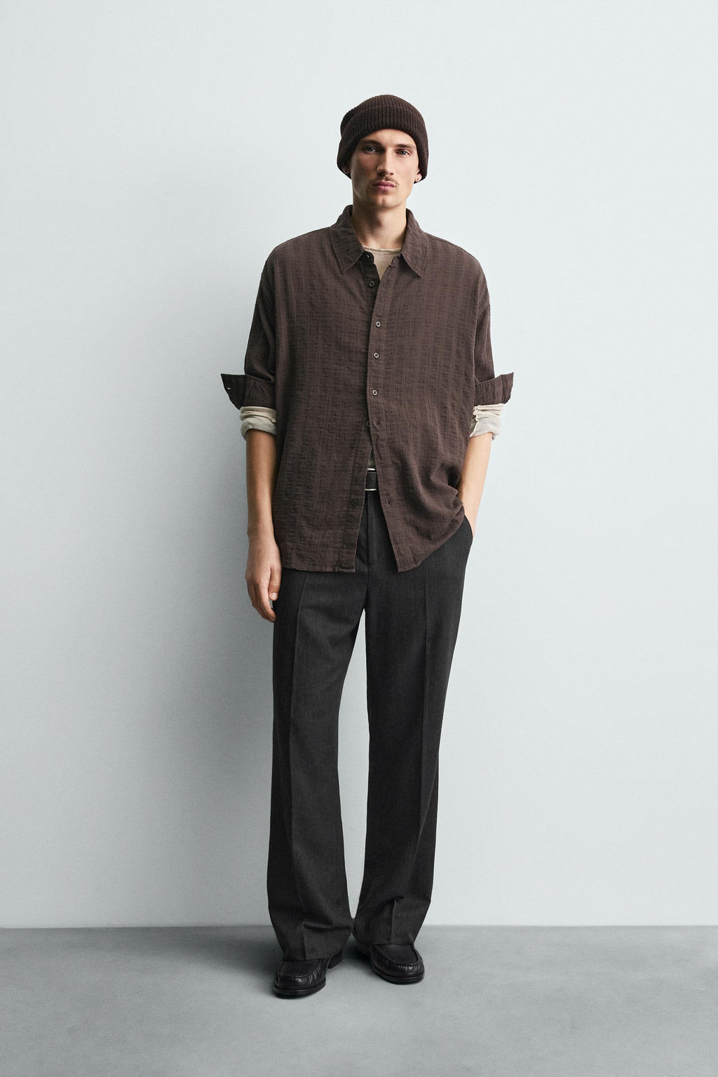 TEXTURED CHECK SHIRT