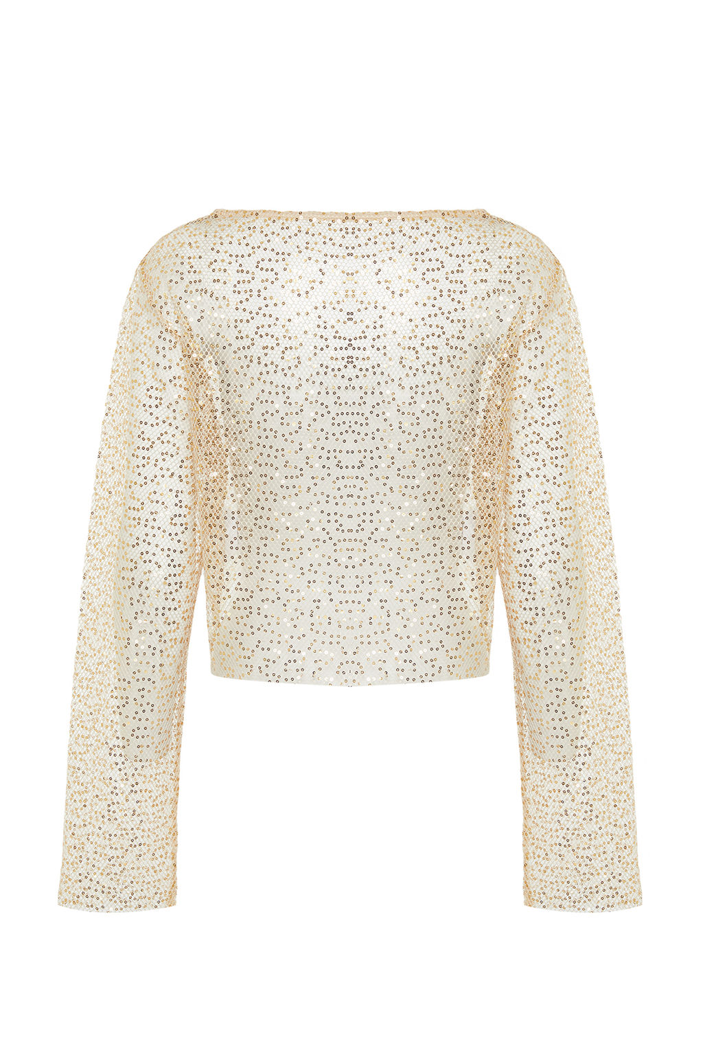 Bej Crop Astars?z Par?lt?l? Payetli Orme File Bluz TPRSS24BZ00009 - Trendyolmilla фото 8