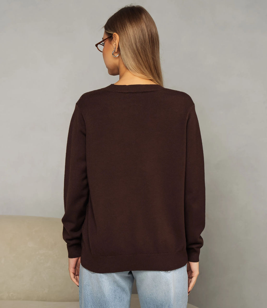 Джемпер #КТ24069, шоколадный - Dommod фото 3