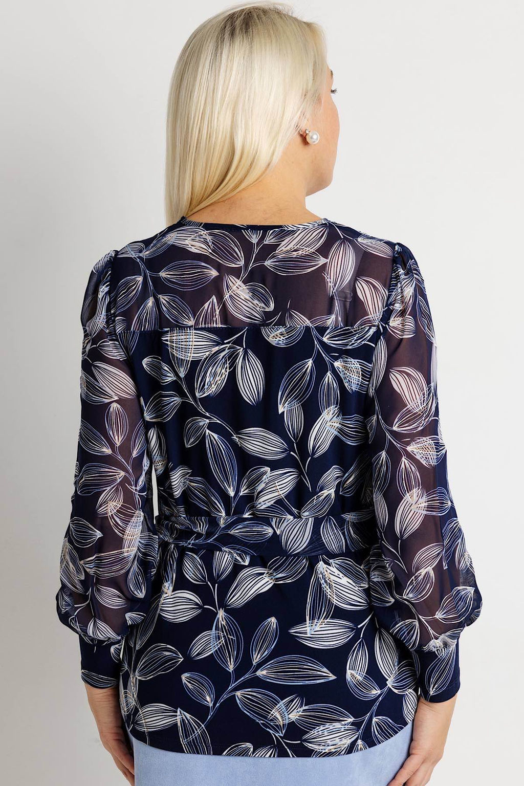 Блузка женская 4021/18/Темно-синий