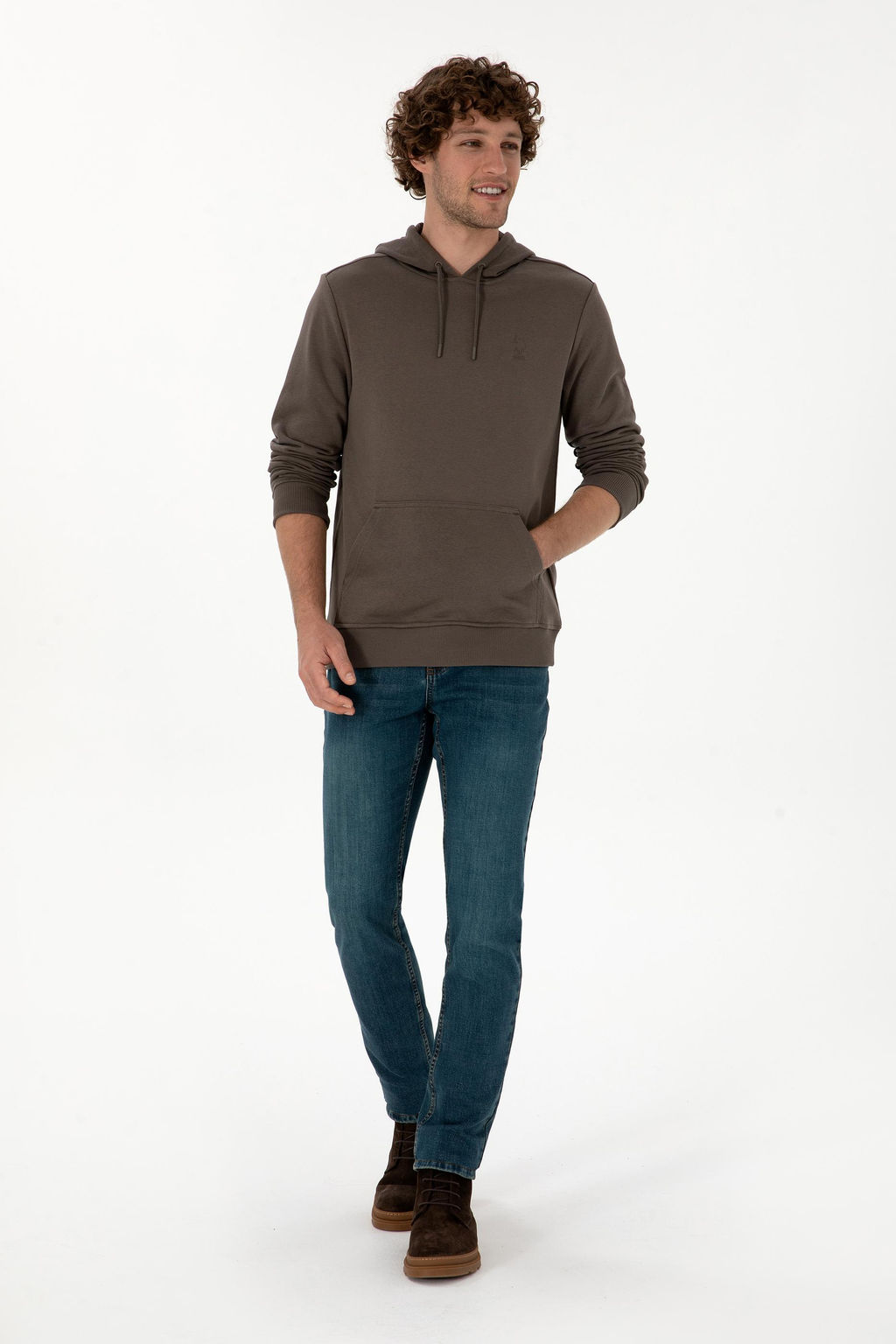 Erkek Vizon Basic Sweatshirt Sepette S_rpriz _ndirim - U.s. polo assn фото 4