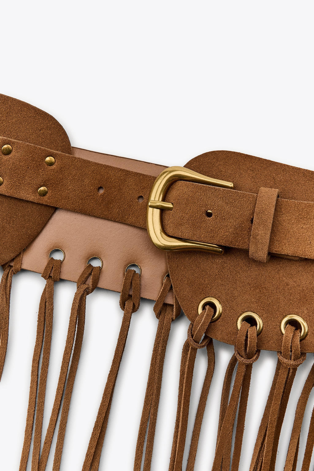 LEATHER FRINGED CUMMERBUND BELT - Zara фото 4