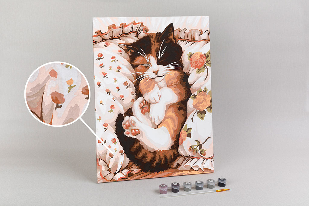 ФРЕЯ PNB/PM-214 Набор для раскрашивания по номерам 40 х 30 см Сны котика  фото 6