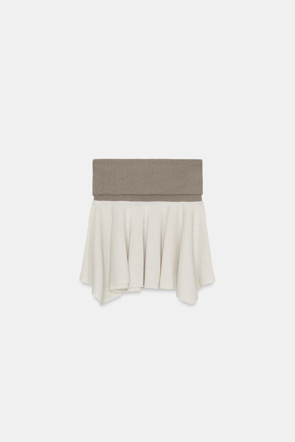 FALDA MINI R?STICA CONTRASTE / Crudo / Beige - Zara фото 6