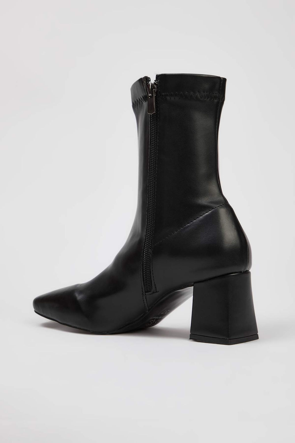 Siyah Strec Fermuarl? Kad?n Blok Topuklu Bot TAKAW26BO00002