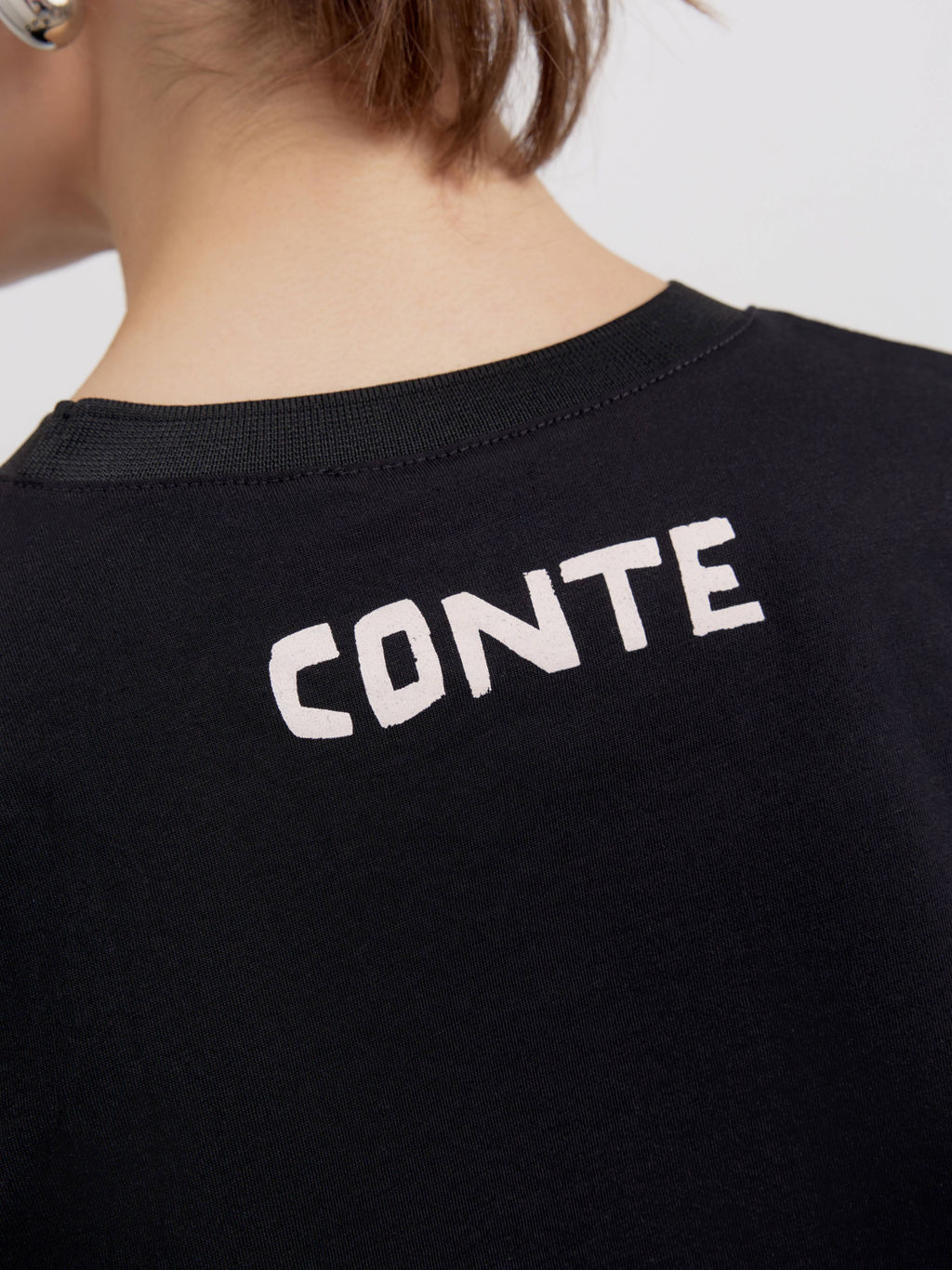 CONTE Свободная футболка из хлопка с рисунком Born in love LD 2675 black-apple - Conte elegant фото 6