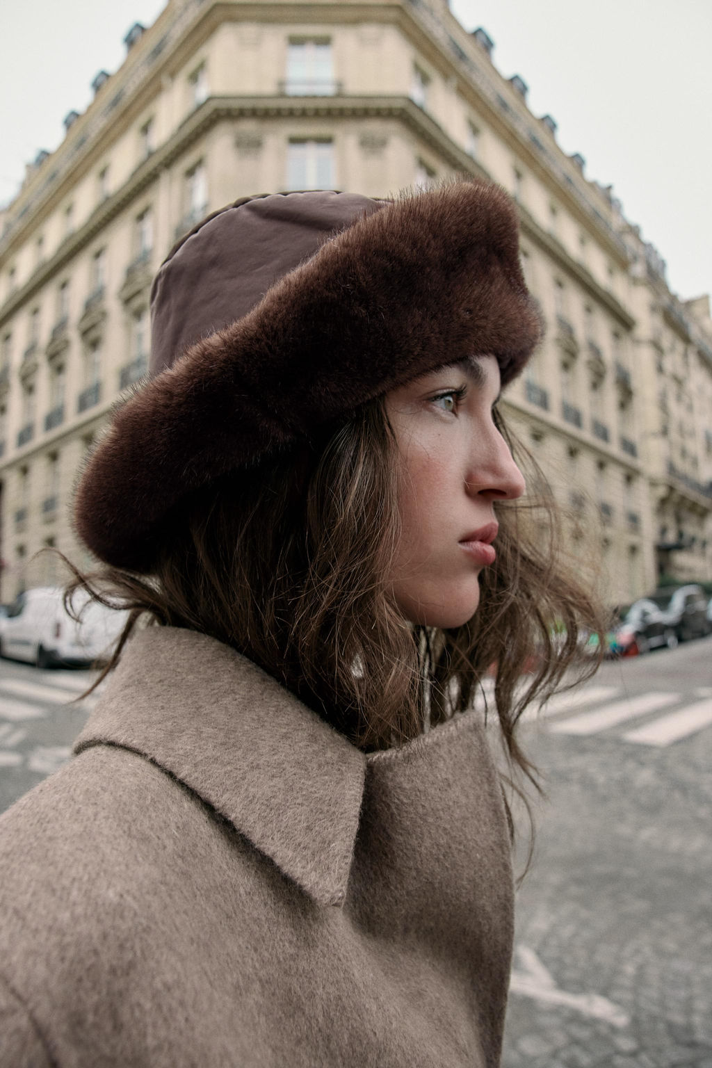 FAUX FUR NYLON HAT - Zara фото 3