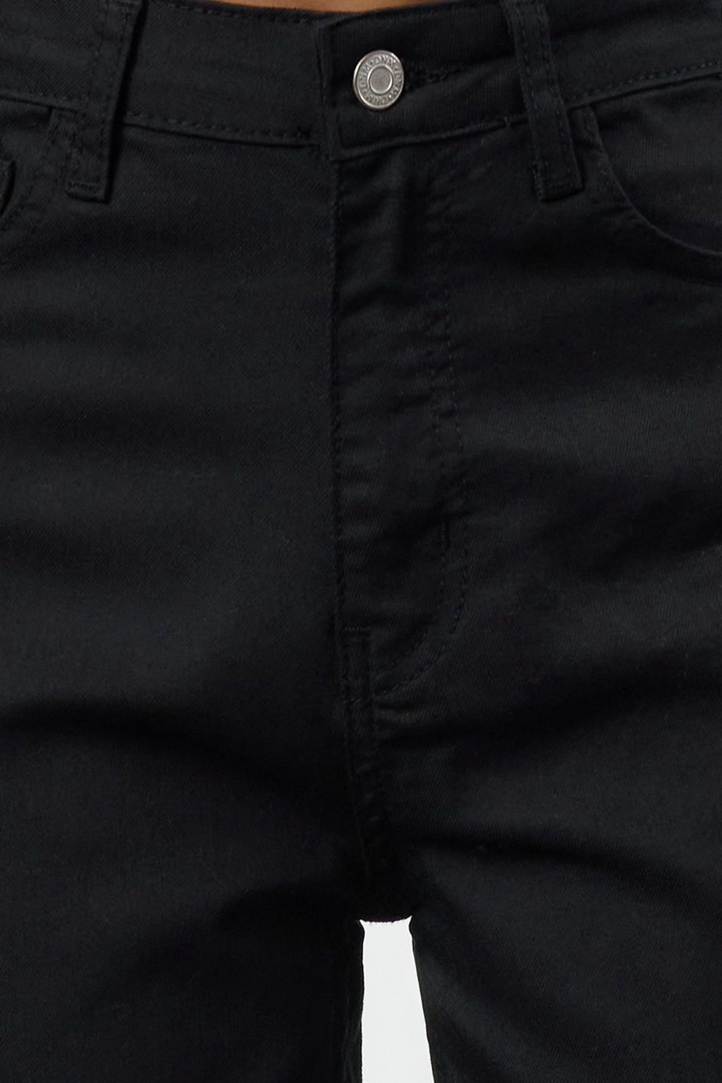 Siyah Yuksek Bel Comfort Mom Jeans TWOAW25JE00371 - Trendyolmilla фото 3