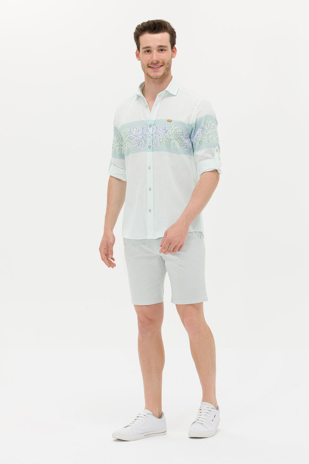 U. S. Polo Assn Мужская рубашка зеленого цвета с длинным рукавом Неожиданная скидка в корзине - U.s. polo assn фото 11