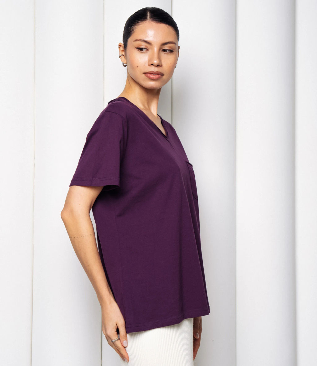 Футболка #КТ899 (2), фиолетовый - Dommod фото 2