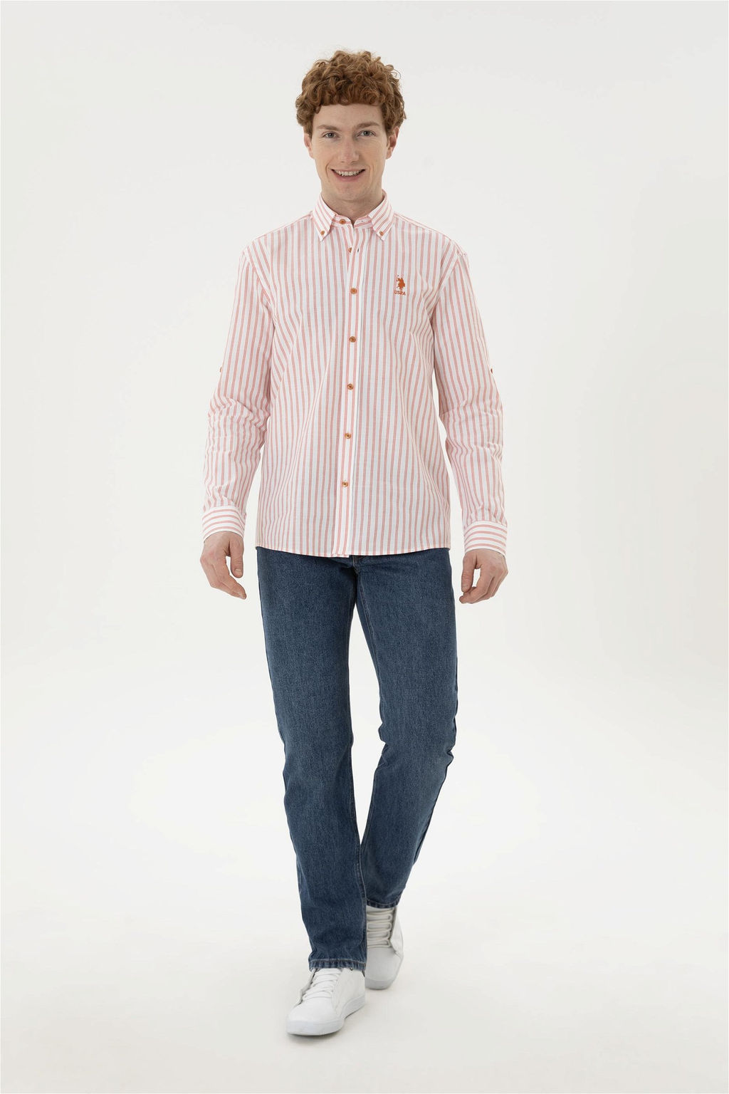 Мужская рубашка с длинным рукавом RED - U.s. polo assn фото 4