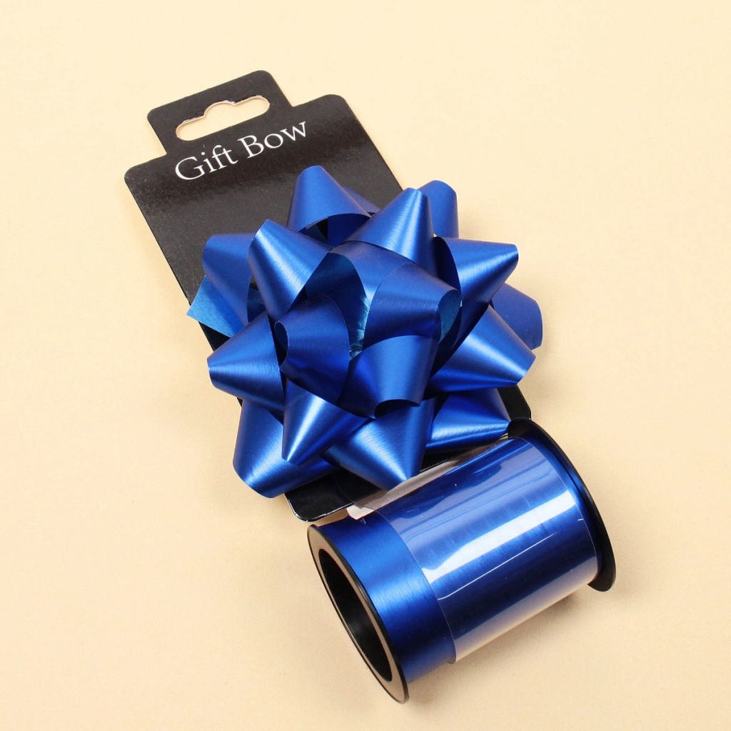 Цена за 2 шт. Набор для декорирования "Романс" бант d=10 см, лента 1,6 см (10м), Сапфир