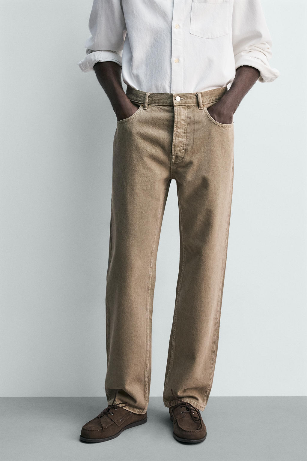 JEANS STRAIGHT FIT / Marr?n / Topo - Zara фото 2