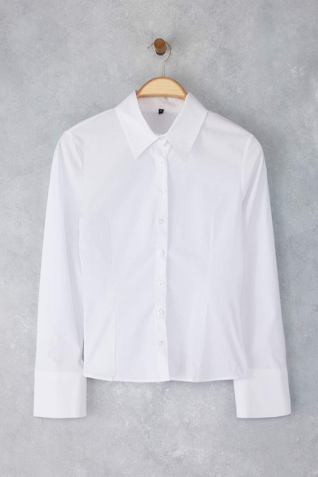 Beyaz Bele Oturan Fitted Dokuma Gomlek TWOAW26GO00022 - Trendyolmilla фото 11