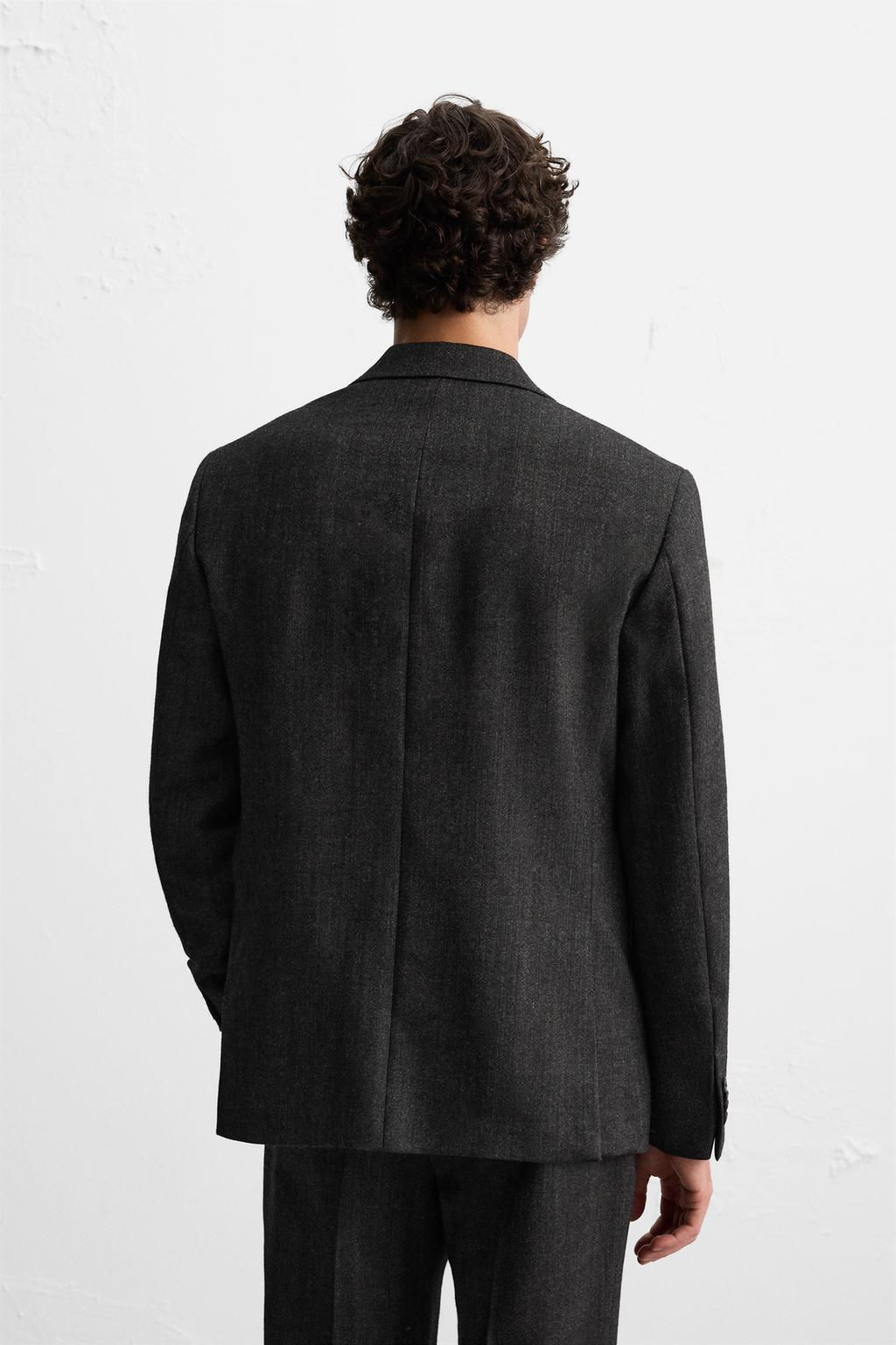 WOOL TWILL SUIT BLAZER - Zara фото 3
