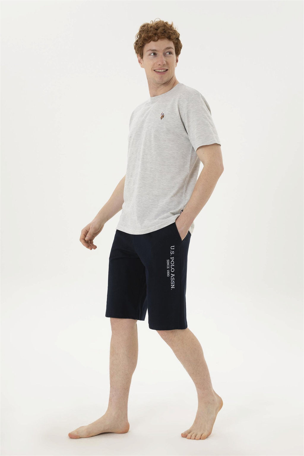 Мужской темно-синий пижамный комплект Неожиданная скидка в корзине - U.s. polo assn фото 4