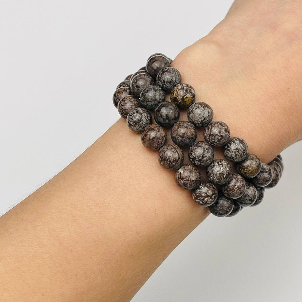 Бусины для украшений из коричневой Яшмы (32 бусины) 38 см