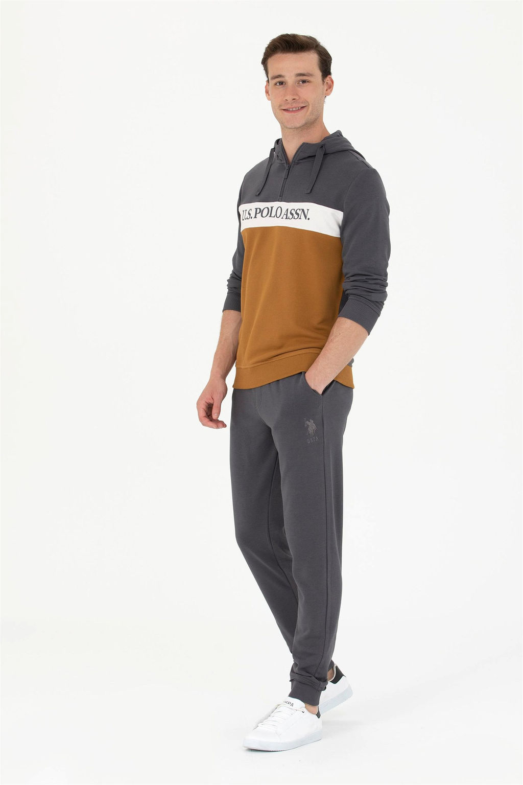 U. S. Polo Assn Мужские спортивные штаны антрацитового цвета - U.s. polo assn фото 3