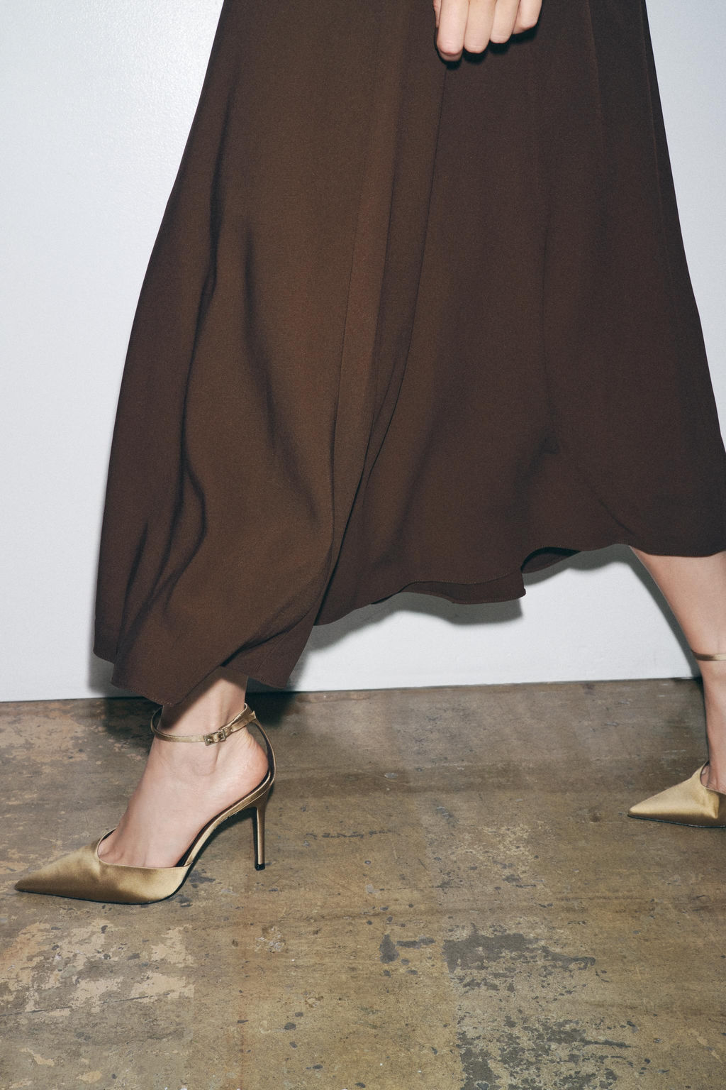 SATIN HIGH-HEEL SHOES WITH STRAP - Zara фото 10