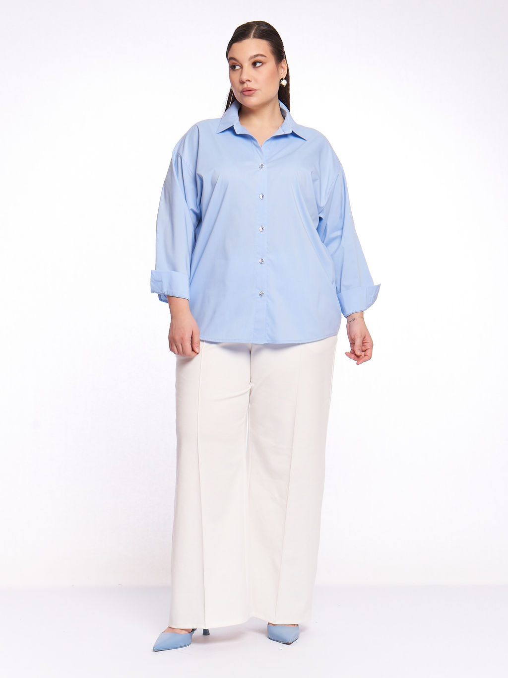 Блузка голубая BL11582BLU13