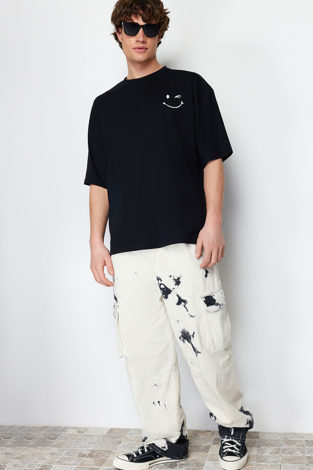 TRENDYOL MAN Siyah Oversize/Genis Kesim Nak?sl? %100 Pamuklu T-Shirt TMNSS21TS3685 - Trendyolmilla фото 3