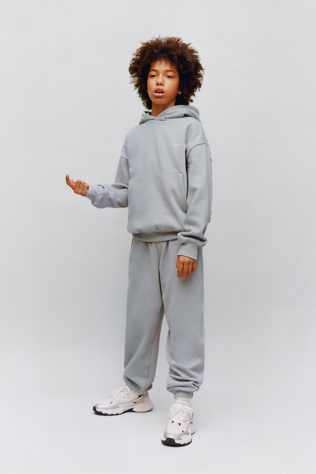 PLUSH SWEATSHIRT AND JOGGER TROUSERS SET WITH SLOGAN - Zara фото 9