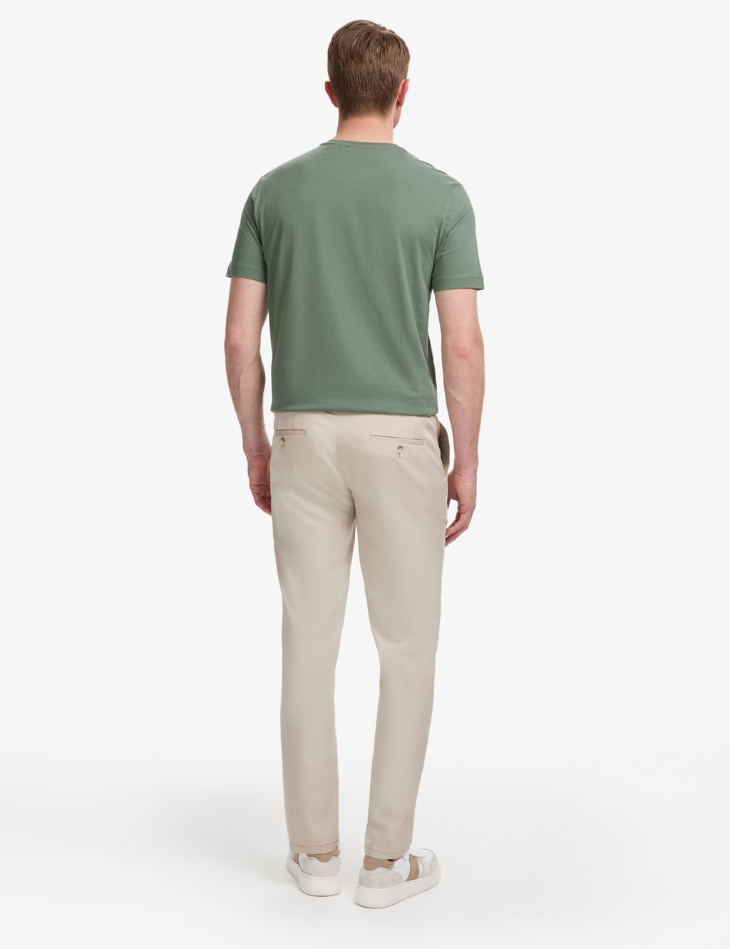 Bej Slim Fit Esnek Bel Klasik Jogger Pantolon