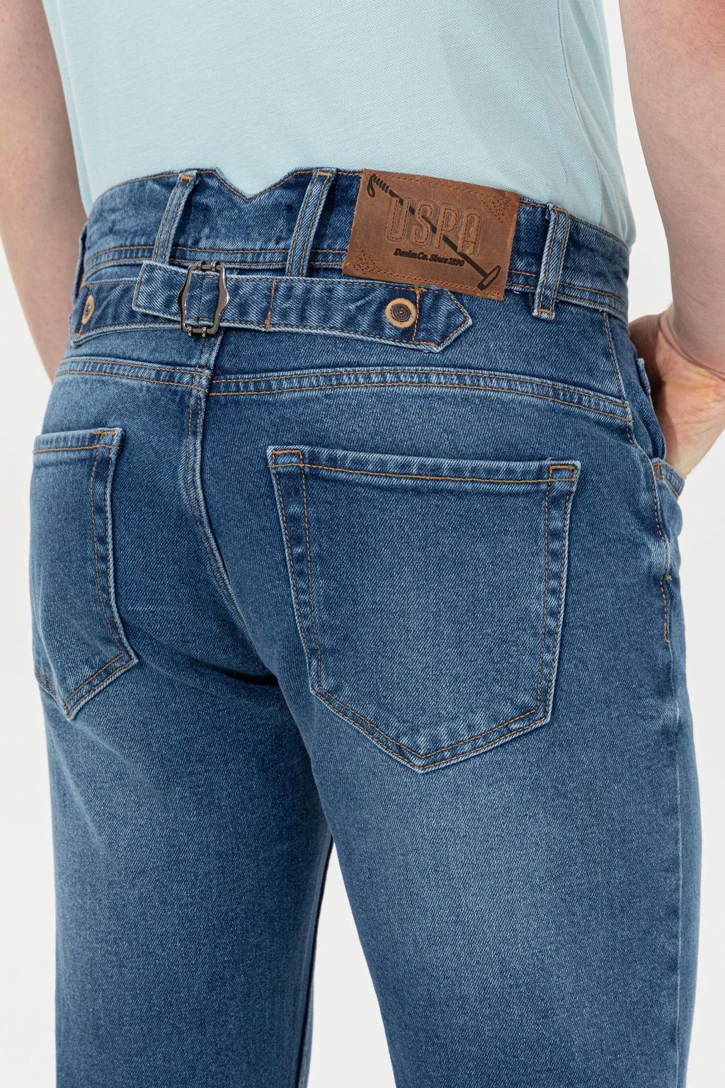 U. S. Polo Assn / Мужские голубые джинсовые брюки - U.s. polo assn фото 7