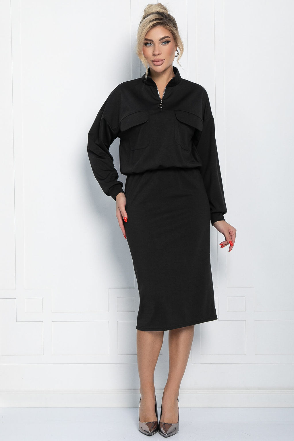 Платье Сибирский ритм (черное) П11621 - Lt collection фото 4