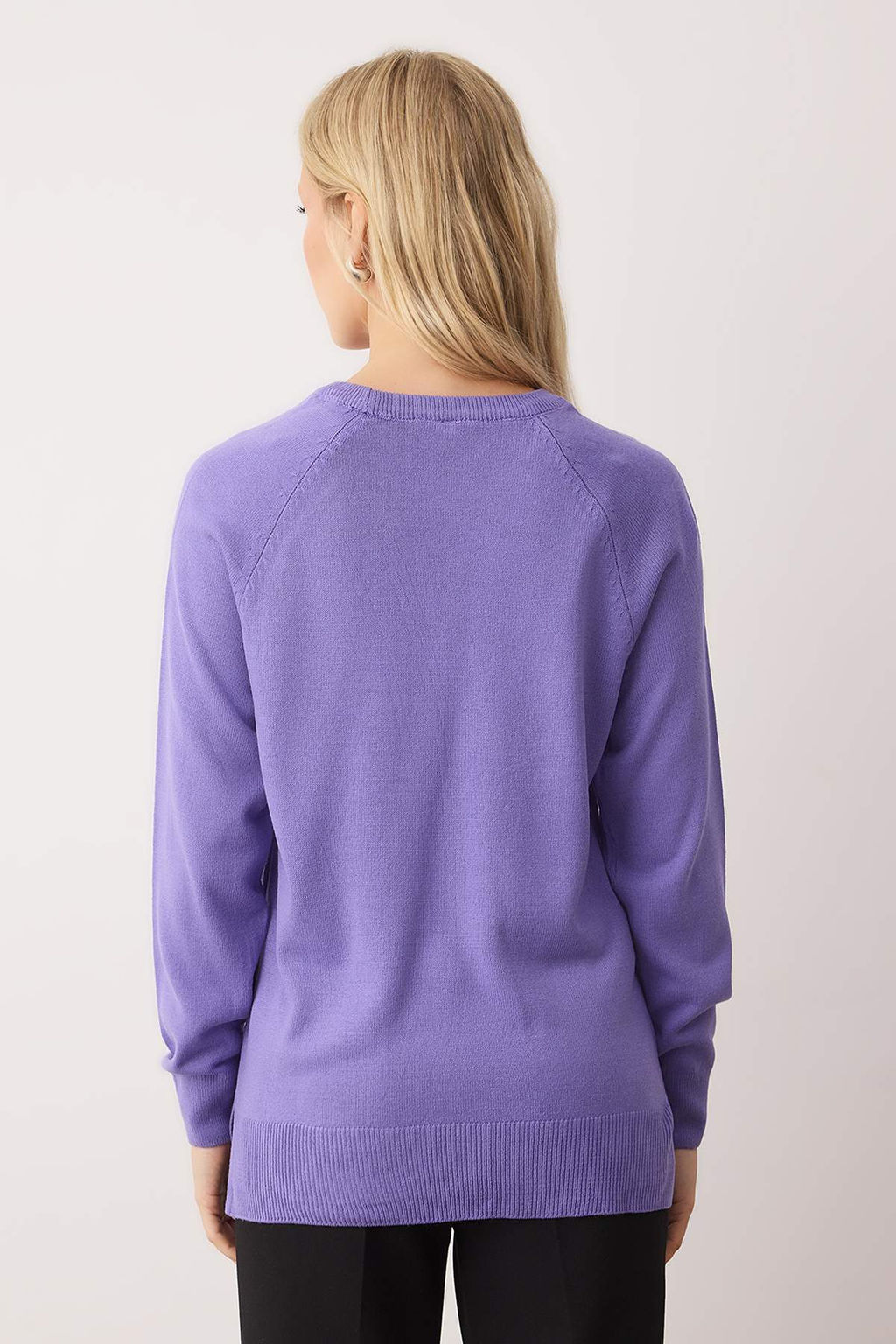 Mor Basic Reglan Kol Triko Kazak TWOAW26KZ00296 - Trendyolmilla фото 4